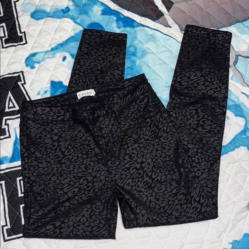Womens Black Patterned Bottoms